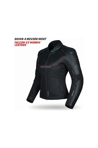 Kuzey Motor Falcon V2 4 Mevsim Kadın Mont Deri