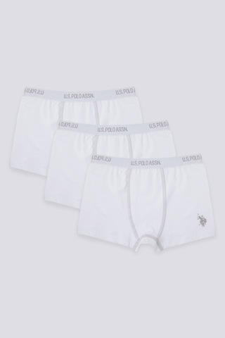 U.s. Polo Assn. Erkek Çocuk Beyaz Boxer Us1383-c-v1 Beyaz