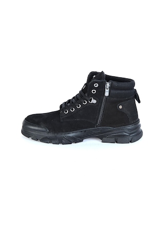 M.P 232-4254MR Siyah Deri Erkek Bot 001