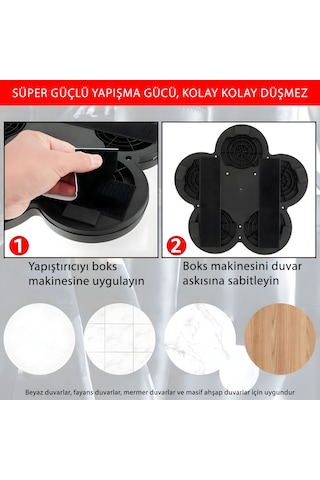 Mdhl Qb-01 Akıllı Müzikli Boks Makinesi Bluetooth Bağlantılı, Led Işıklı, Duvara Monte Antrenman Hedefi