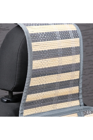 Oto Hasır Bambu Minder Ön Gri İkili Takım Bel Destekli Terletmez Wf-1021-1-gr 2 Adet