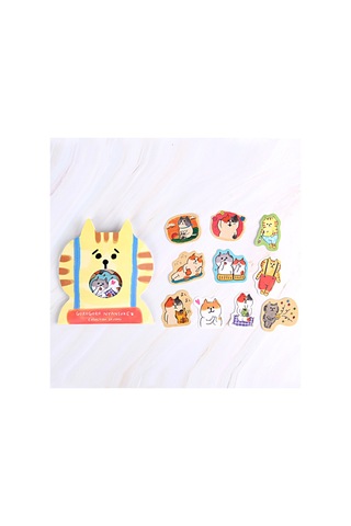 30 Küçük Çıkartma Kendin Yap El Sanatları Kedi Çok Renkli