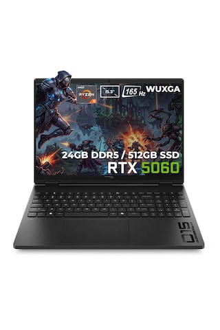 HP HyperX OMEN 15-GB0003NT D2QV8EA Ryzen 5-240 24 GB 512 GB SSD 8 GB RTX5060 15.3" W11H Dizüstü Bilgisayar