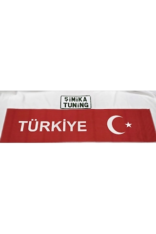 Ayyıldız Türkiye Kırmızı Otomobil Torpido Havlusu Göğüs Halısı