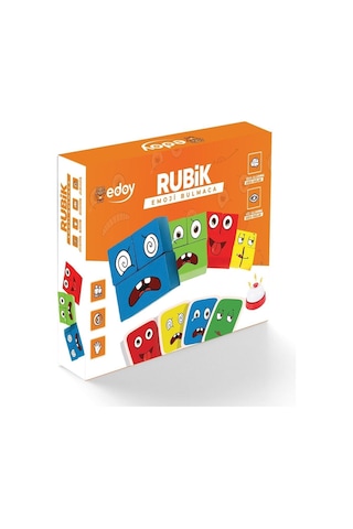 Montessori Eğitici Rubik Emoji Bulmaca Zeka Kutu Oyunu El Becerisi Ve Görsel Zeka Geliştirici Oyun