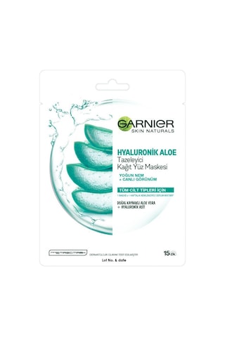 Garnier Hyaluronik Aloe Temizleyici Kağıt Yüz Maskesi