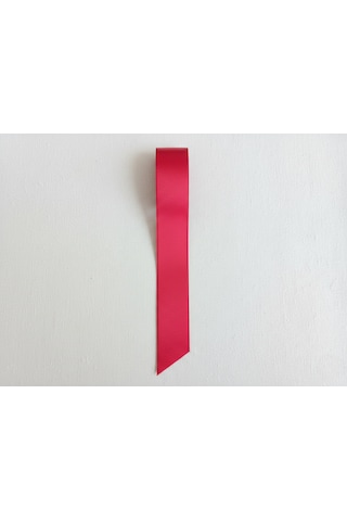 Ludıa Kırmızı 30 Mm X 10 Metre Saten Kurdele Ve Altın Renk Metal Halka Küpe 3.5x3.5 Cm Seti 1