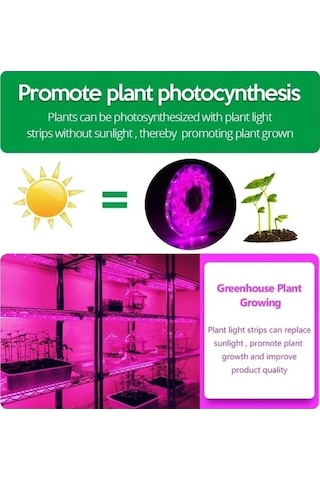Opulentliving 5 Metre Usb Bitki Büyütme Led Şerit - Tam Spektrum Tohum Yetiştirme Işığı Diğer