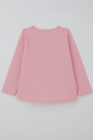 Breeze Kız Çocuk Uzun Kollu Tişöt Arkadaş Temalı Minnoş Ayıcıklar 3-8 Yaş, Pembe Pembe