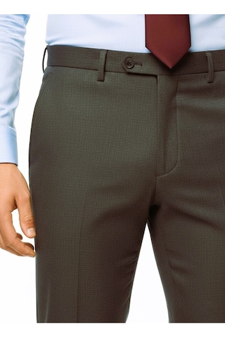 Presto Erkek Slim Fit Armürlü Pantolon Kahve 3181-400 Kahverengi