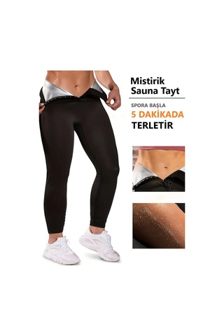 Mistirik Sauna-tayt Model Vücut Şekillendirici Termal Giyim Sauna Tayt Siyah