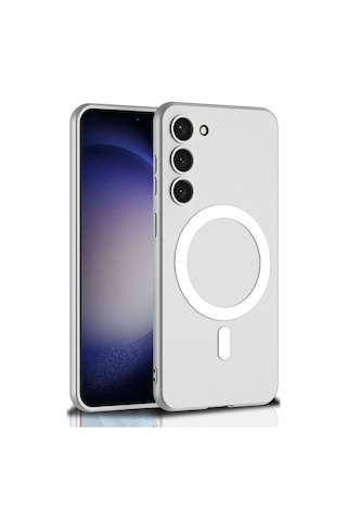 Galaxy S23 Plus Kılıf Wireless Şarj Özellikli Zore Kıpta Magsafe Silikon Kılıf