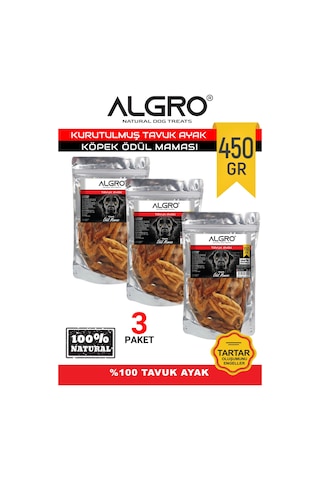 Algro Tavuk Ayak Köpek Çiğneme Maması 3 x 150 G