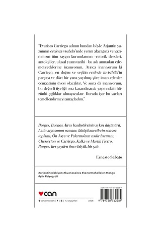 Evaristo Carriego - Jorge Luis Borges - Can Yayınları