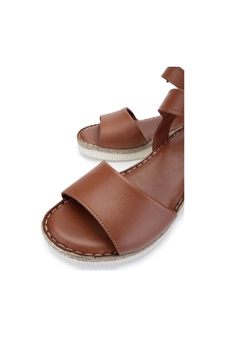Tamer Tanca Kadın Hakiki Deri Taba Comfort Sandalet 1107 108 Bn Sndlt Y25 K.taba Dr Koyu Taba