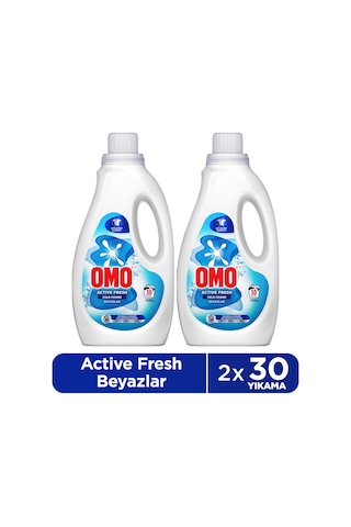 Omo Active Fresh Cold Power Beyazlar İçin Sıvı Deterjan 2 x 1500 ML