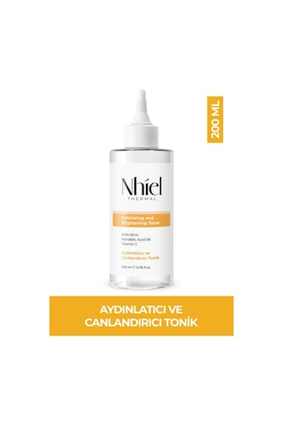 Nhiel Thermal Gözenek Sıkılaştırıcı ve Ton Eşitleyici Tonik 200 ml | %5 Mandelik Asit + Salisilik Asit