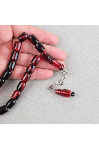 Sıkma Kehribar Püsküllü Efe Boy Kapsül Kesim 10x13mm Tesbih