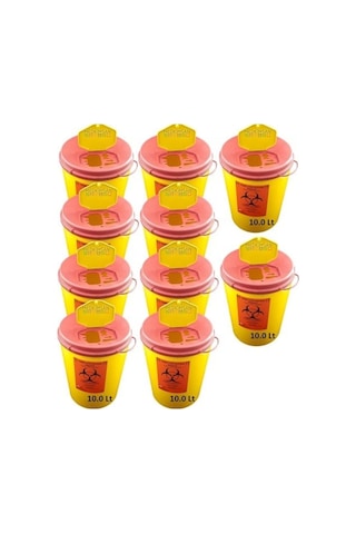 Tıbbi Atık Kovası Atık Kutusu 10 Lt x 10 Adet
