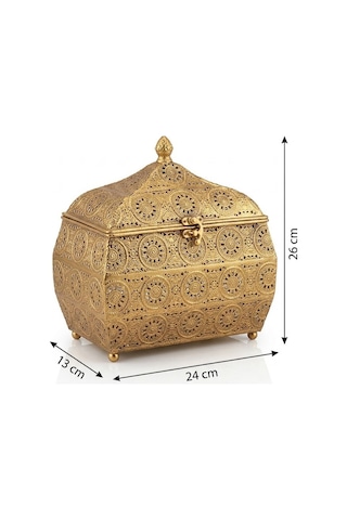 Panalı Pnl-mg127 M Gold Metal Dekoratif Kutu