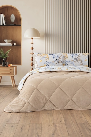 Nordelle Çift Kişilik Wellsoft Yorgan Uyku Seti Bej