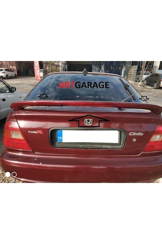 Honda Euro Civic Işıklı Bagaj Spoileri-fiberglass-boyasız