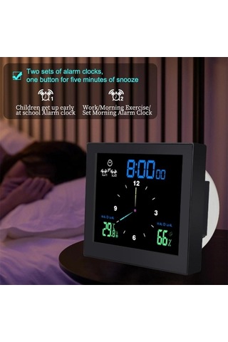 Besthome1 Dikey Su Geçirmez Termometre-higrometre, Lcd Ekranlı, Nem Ve Sıcaklık Ölçer