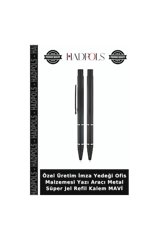 Özel Üretim İmza Yedeği Ofis Malzemesi Yazı Aracı Metal Süper Jel Refil Kalem Mavi