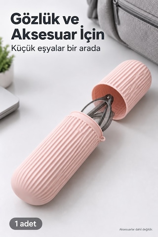 Seyahat Tipi Diş Fırçası Ve Macun Saklama Kabı Taşınabilir Gözlük Çok Renkli