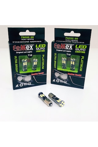 Femex Platinum H21W Baw9S 12Ledli 650 Lumen Beyaz Led Ampul Aktif N11.1062
