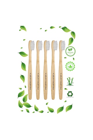 Pharma Acqua 5 Li Beyaz Bambu Diş Fırçası