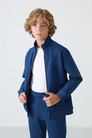 Tommy Life Parlament Pamuklu Kalın İçi Tüylü Yumuşak Dokulu Standart Fit Nakışlı Erkek Çocuk Eşofman Takım - 1 Parlement Mavisi