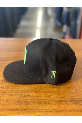 Monster Siyah Kanvas Hiphop Snapback Rapper Basket Cap Şapka