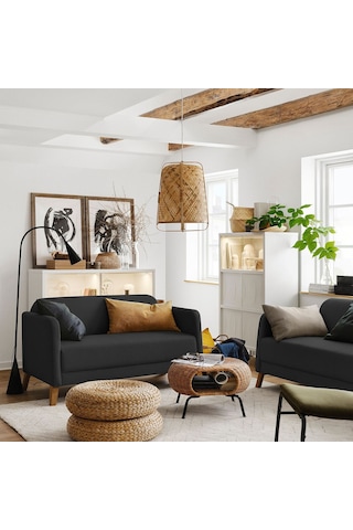 2'li Kanepe, Vissle Koyu Gri Gri