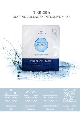 Marine Collagen Maske Yoğun Nem, Sıkılaştırıcı Etki Ve Parlak Cilt Bakım Maskesi