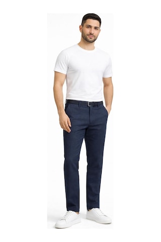 Denim Loni Captiva İtalyan Kesim Slim Fit Erkek Keten Pantolon-5419 Lacivert