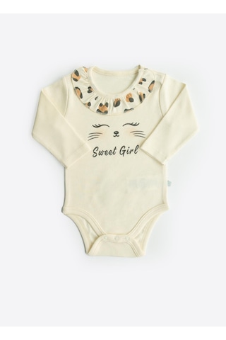 Kitikate Organik Leopar 3'lü Takım Natural Krem