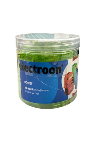Electroon Yeşil Cat6 Ezrj45 Açık Uçlu Soket 8p/8c - 100adet