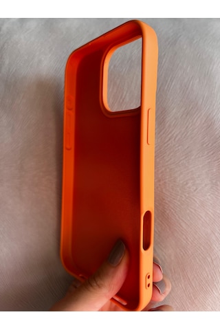 İphone Uyumlu 16 Pro Max Logolu İçi Kadife Silikon Lansman Kılıf