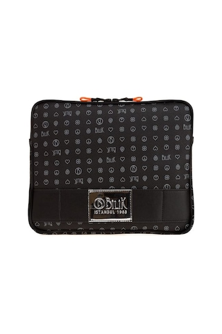 Bilik Deri Monogram Siyah Unisex Laptop & Evrak Çantası Tablet Mg Siyah