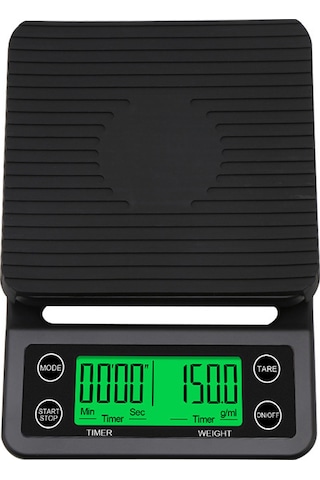 Ximistore9 0.1g Hassaslıkta 5kg Kapasiteli Çok Amaçlı Mutfak Terazisi, Kahve Ve Fırın İçin Zamanlayıcılı, Pil Hariç Çok Renkli