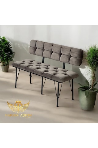 By Hakan Aşkın 120 Cm Metal Ayaklı Metal Alt Kasalı Koyu Füme Babyface New 2025 Sırtlı Bench - Bank By Hakan Aşkın 120 Cm Metal Ayaklı Metal Alt Kasalı Koyu Füme Babyface New 2025 Sırtlı Bench - Bank