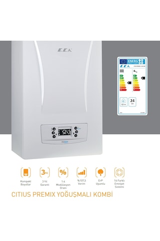 E.C.A. Citius Premix 24 kW Tam Yoğuşmalı Kombi