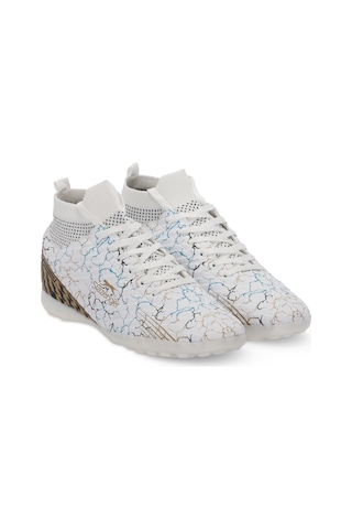 Slazenger CORNER Unisex Halı Saha Beyaz / Mavi Futbol Ayakkabısı