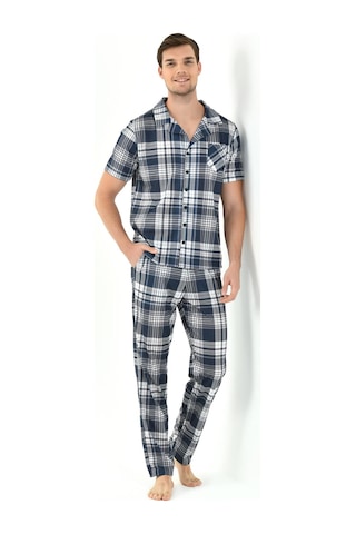 Yeni İnci Önden Düğmeli 3'lü Erkek Pijama Takım Epj807 001