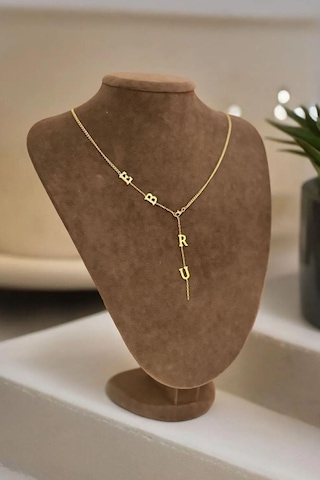 Kişiye Özel İsimli Y Model Gümüş Kadın Kolye Gümüş