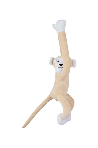 Boumini Toys Boyuna Sarılan Pelüş Maymun Bej Elleri Çıtçıtlı 55 CM - Bej