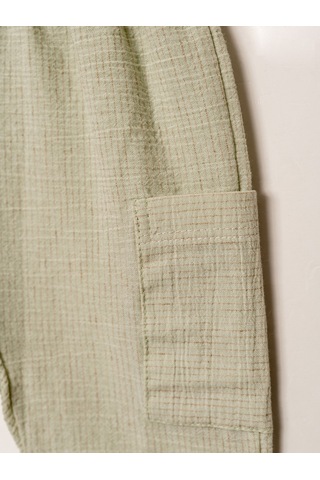 Kd53403 Şile Bezi Nakışlı Bluz & Pantolon Takım 6-36 Ay Mint