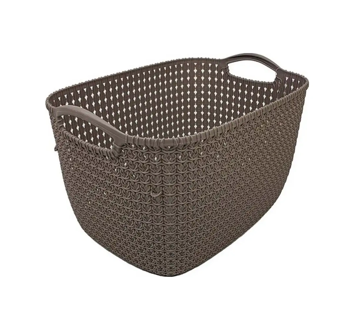 Elfplast Saplı Plastik Saklama Sepeti 162722759 Gri-kahverengi