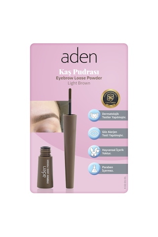 Aden Eyebrow Loose Powder - Kaş Pudrası 01 Light Brown Açık Kahverengi 0